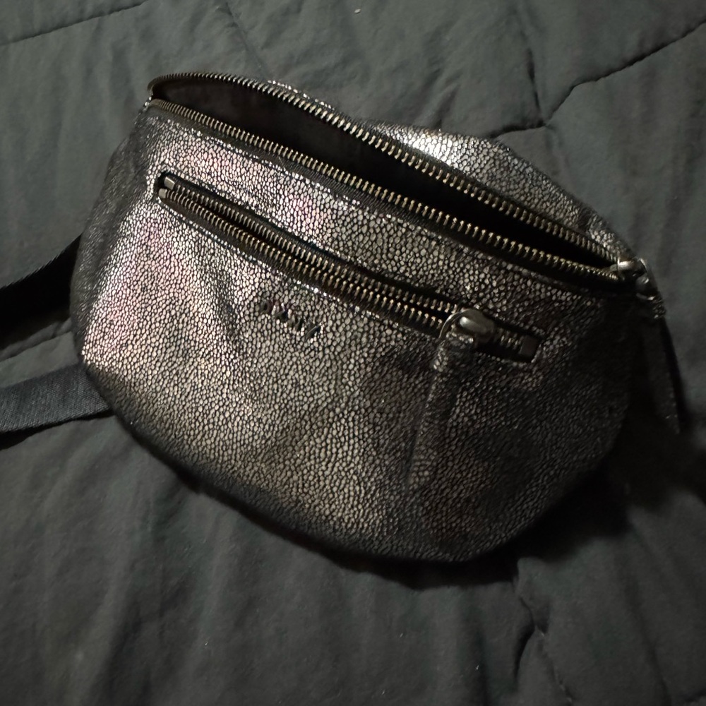 DKNY Metallic SILVER Crossbody Bag